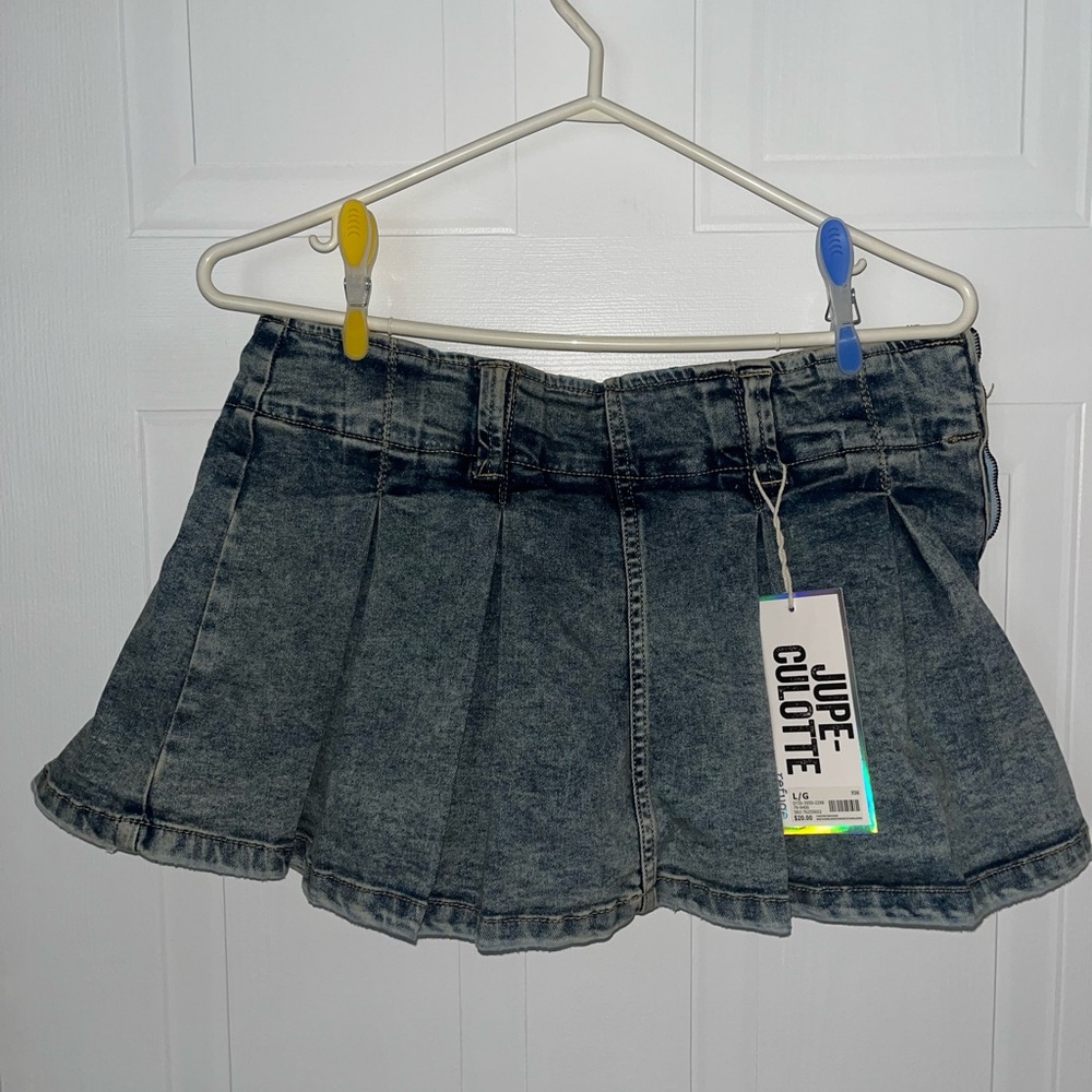 Urban Planet Blue Mini Skirt Distressed Denim